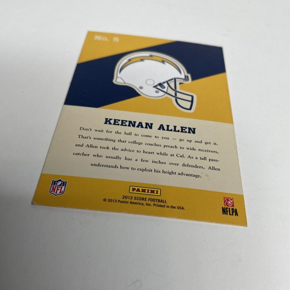 2013 Score Hot Rookies Retail San Diego Chargers Football Card #5 Keenan Allen!! - Picture 8 of 8